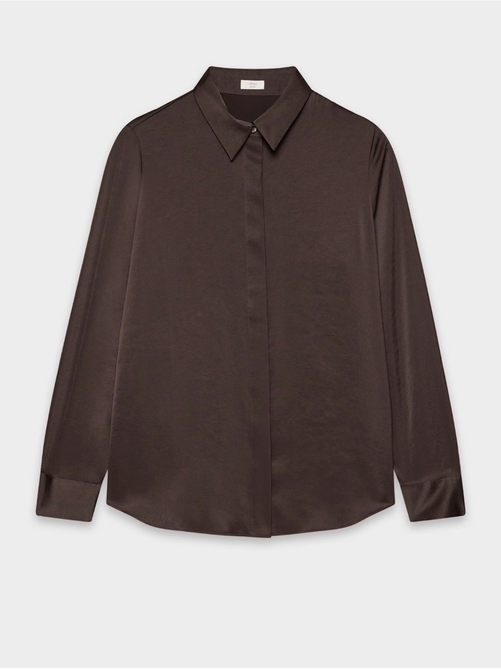 Aritzia Babaton Casting Satin Button Up Shirt Small